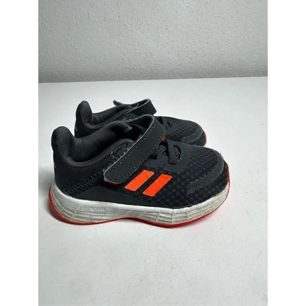 adidas Duramo SL Toddler Boys Running Sneakers Shoes Size 5K Gray/orange